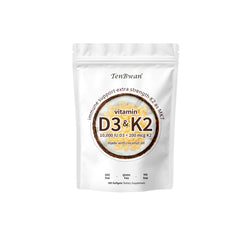 Vitamin D3 Con K210000 IU180 Virgin Coconut Oil Softgels,2 in 1Vitamins SupplementD&K (IncludeMK7), Easy to Swallow, vitamin d