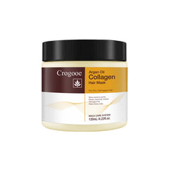 Crogooe Argan Oil Hair Mask Essence Collagen Hair Treatment Deep Repair Conditioner for All Hair Types & Argan Oil Hair Serum for Dry Damaged Hair Haircare