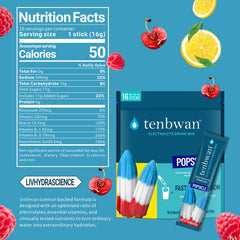 Popsicle -Electrolytes Powder Packets Primal Hydration, Easy Open Packets, Energy Drink Mix (Lemon, 16 Packs) (1 Bag) Beverage Mixed