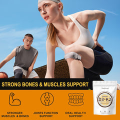 Vitamin D3 Con K210000 IU180 Virgin Coconut Oil Softgels,2 in 1Vitamins SupplementD&K (IncludeMK7), Easy to Swallow, vitamin d