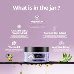 Crogooe Magnesium Calm Sleep Cream With Magnesium & Vitamin D3 Lavender flavor, Moisturizer Skincare Hydrating Comfort  , Magnesium Cream- 4 OZ