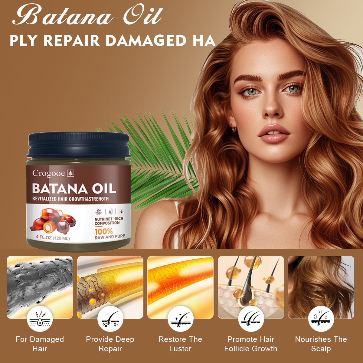 Raw Batana Oil for Hair Growth: All Natural Batana Oil from Honduras Prevent Hair Loss and Enhances Hair Thickness for Men & Women  Hair Care  Hair Growth And hair care, Enhances Hair Color