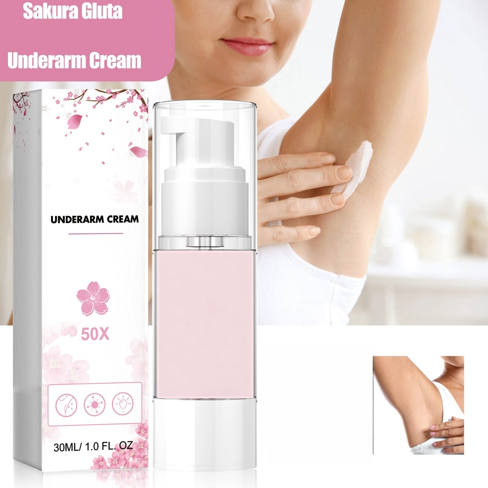 Sakura Underarm Cream & Moisturize Body Care Lotions-All Skin Types, - Cosmetic