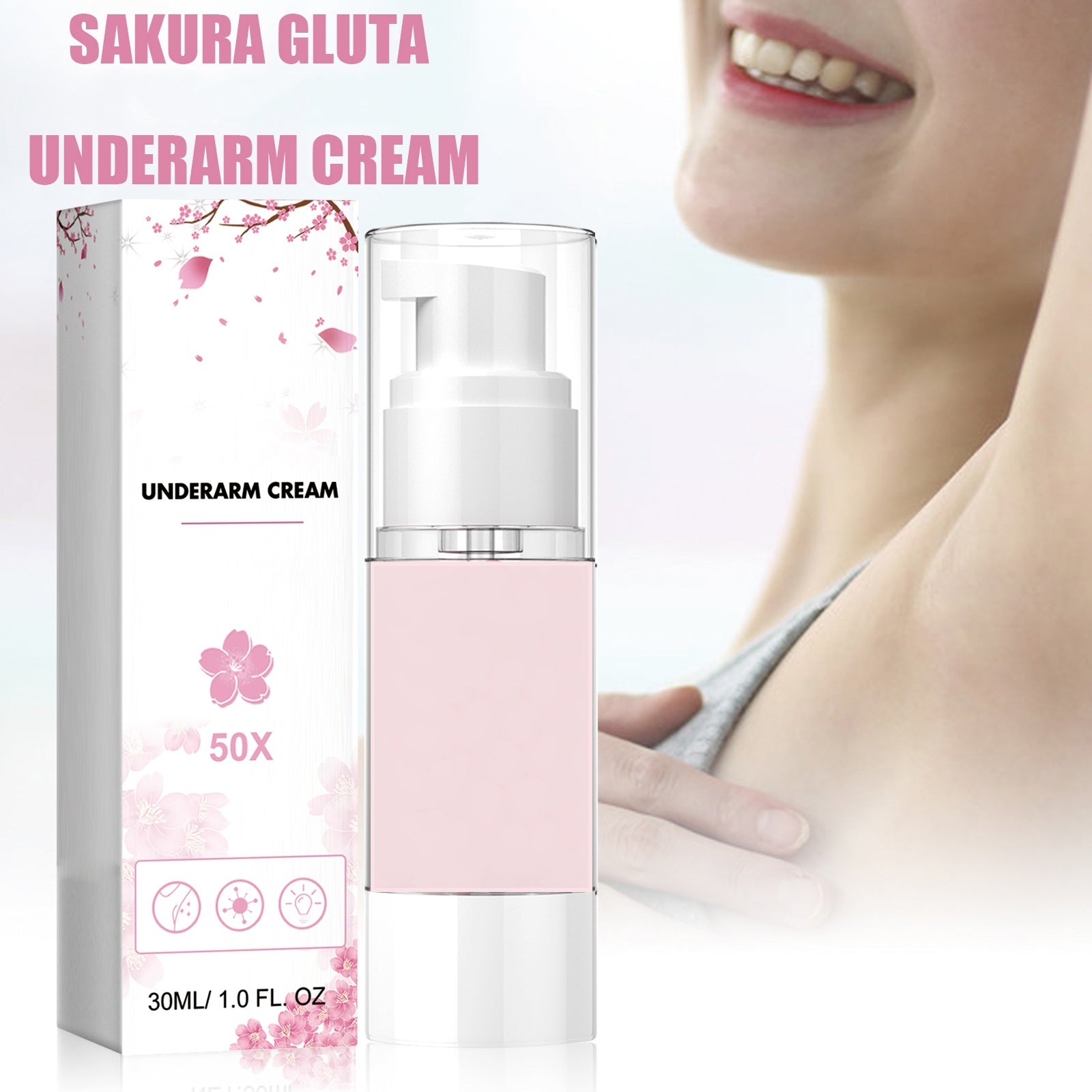 Sakura Underarm Cream & Moisturize Body Care Lotions-All Skin Types, - Cosmetic
